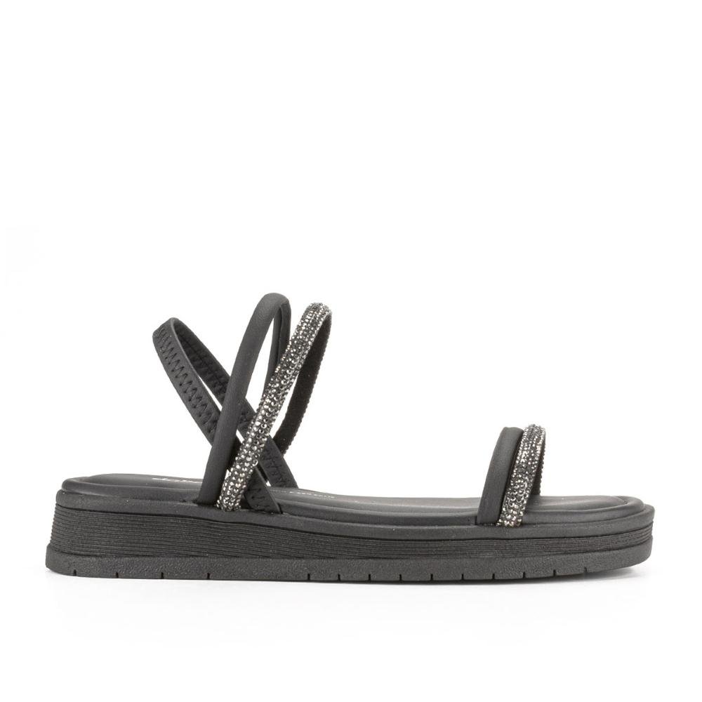 Sandália Dakota Flatform Com Brilhos Preto 1