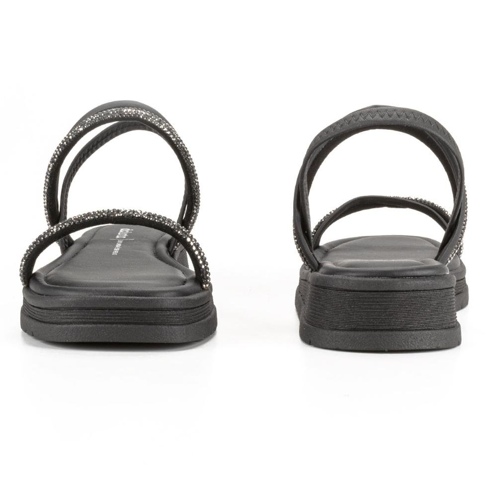 Sandália Dakota Flatform Com Brilhos Preto 4