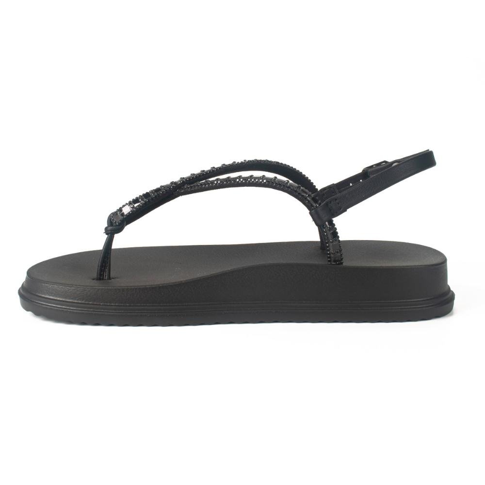 Sandália Dakota Flatform Com Brilhos Preto 3