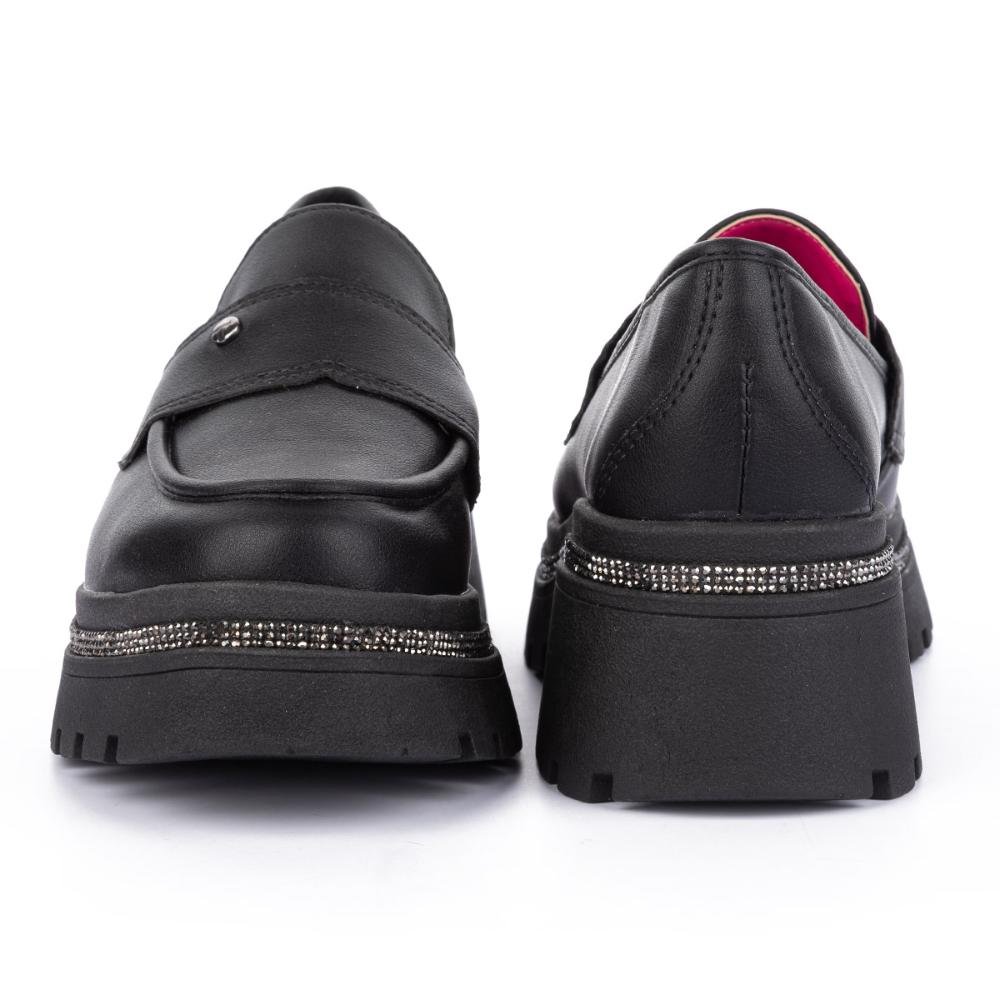 Sapato Tanara Loafer Tratorado Preto 3