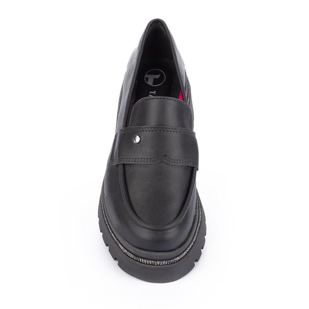 Sapato Tanara Loafer Tratorado Preto 5