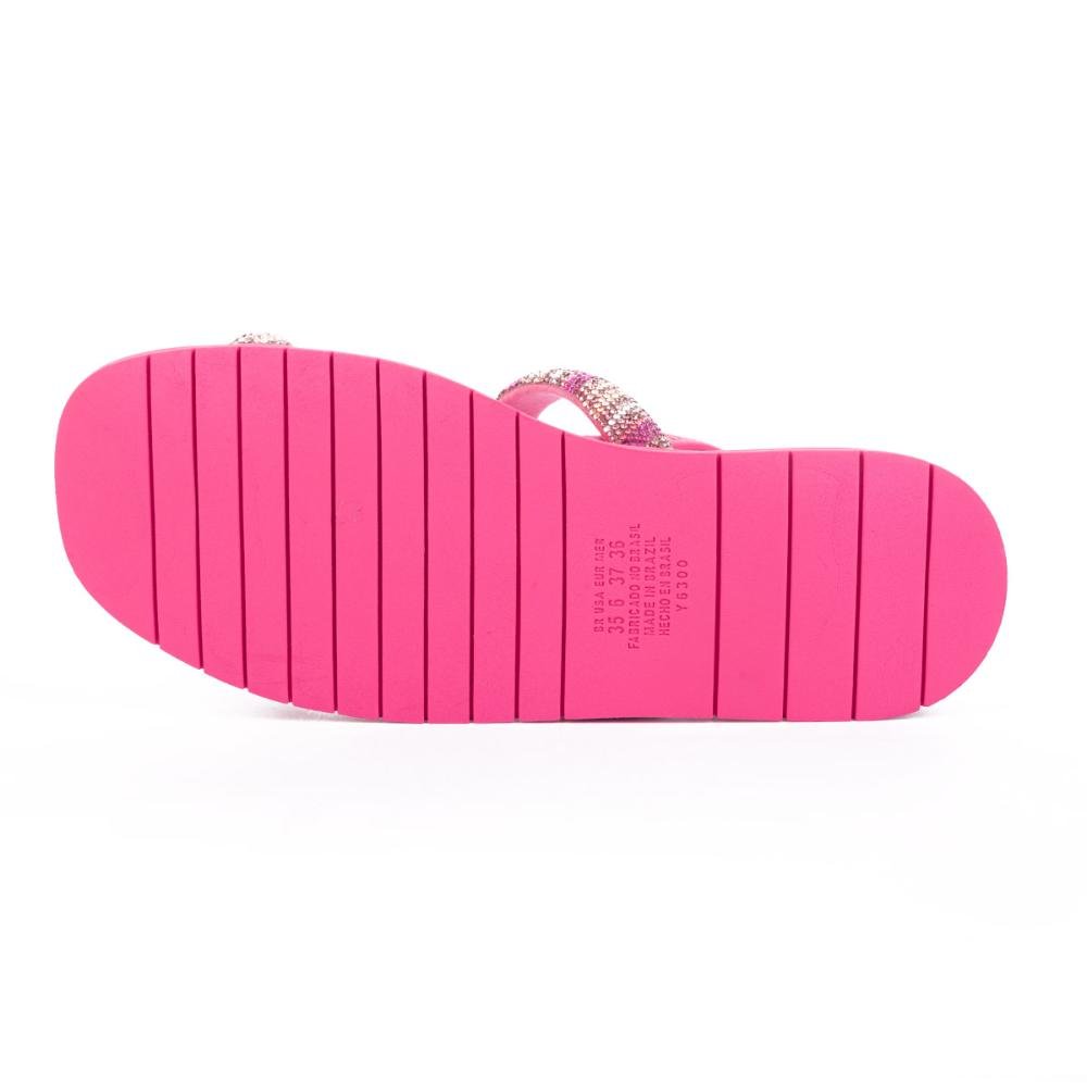 Sandália Dakota Flatform Metalizada Com Brilhos Rosa 5