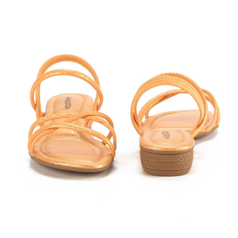 Sandália Mississipi de Salto Baixo Laranja 4