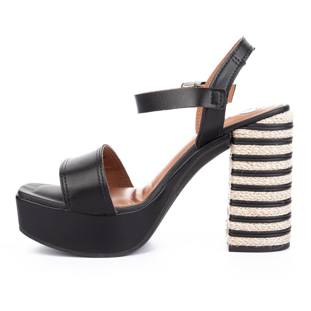 Sandália Tanara de Salto Bloco Preto 2