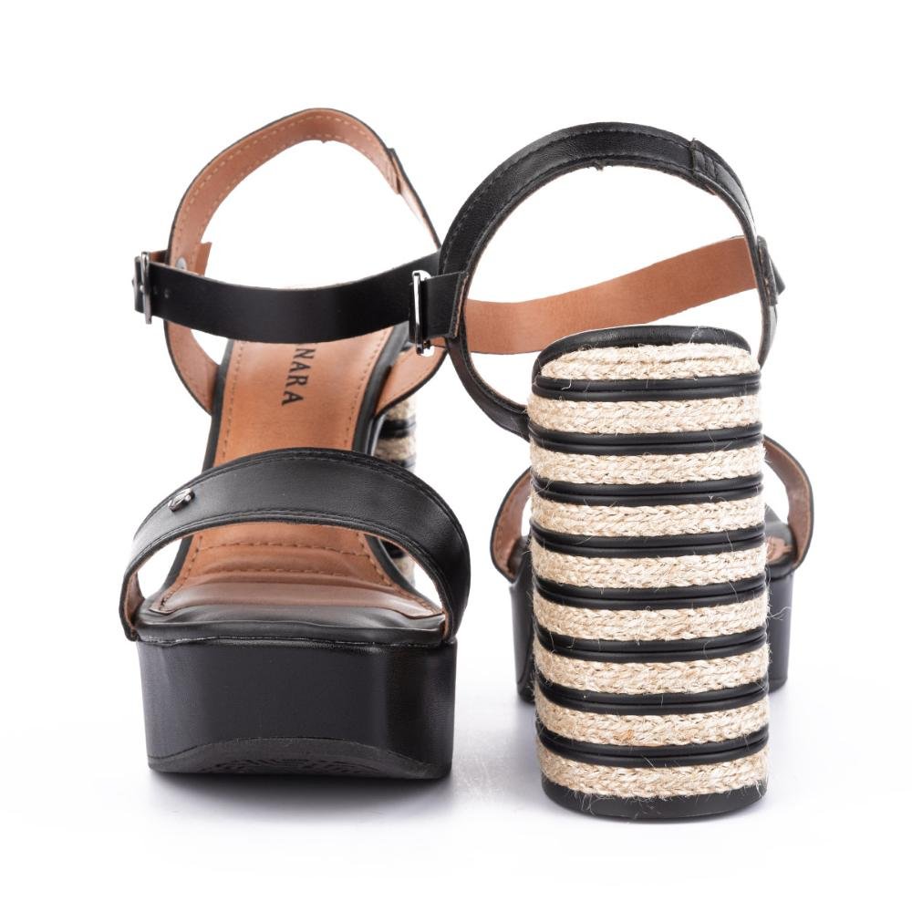 Sandália Tanara de Salto Bloco Preto 3