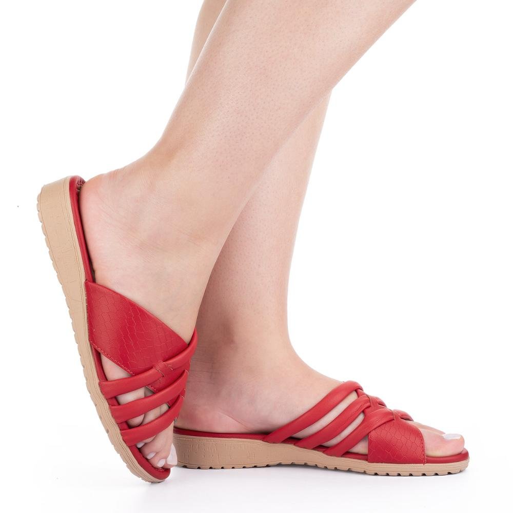 Tamanco Campesí Anabela Vermelho 2