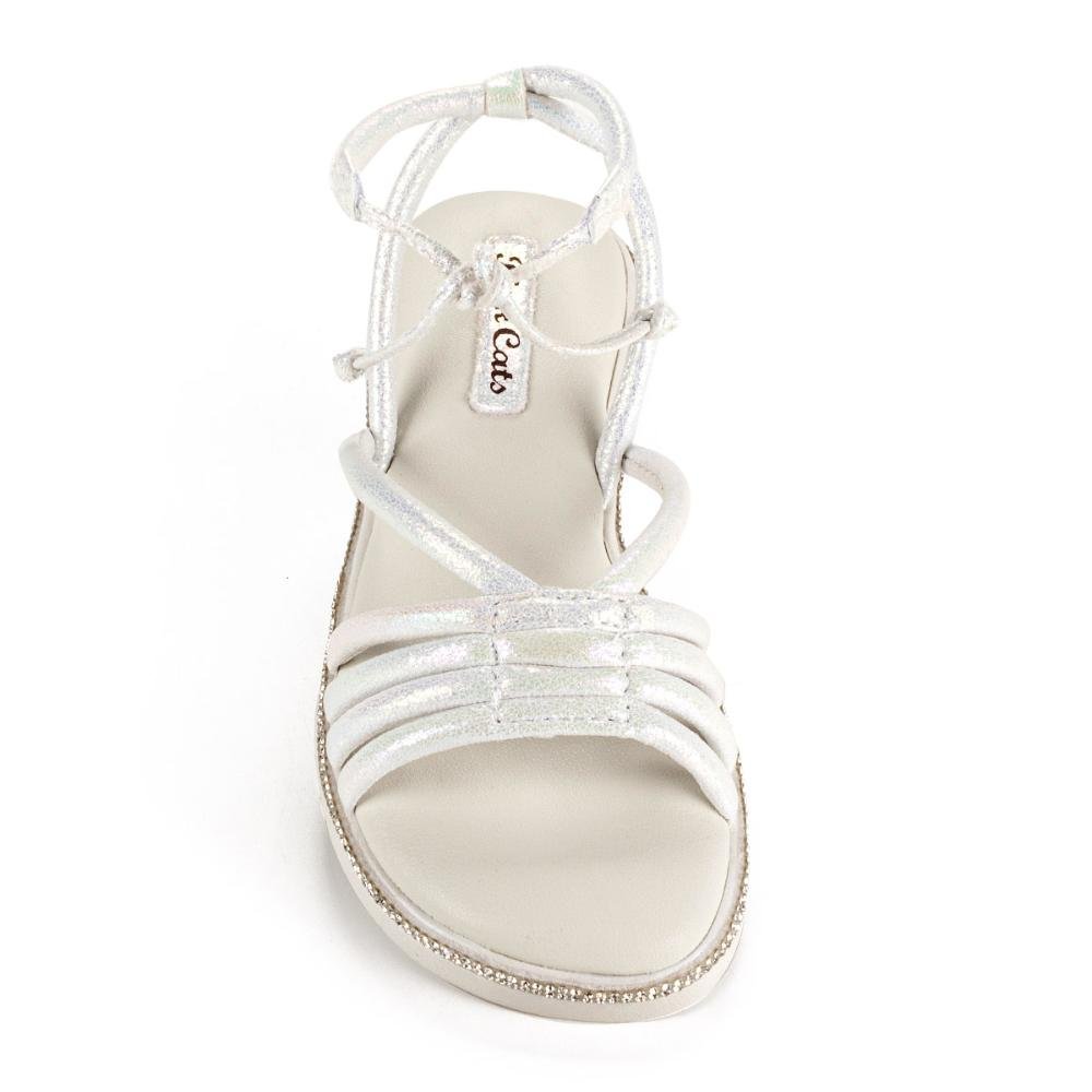 Sandália Pink Cats Infantil Flatform Branco 5