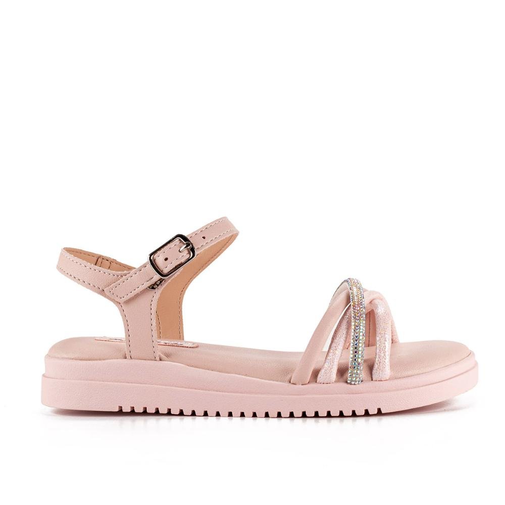 Sandália Pink Cats Infantil Flatform Com Brilhos