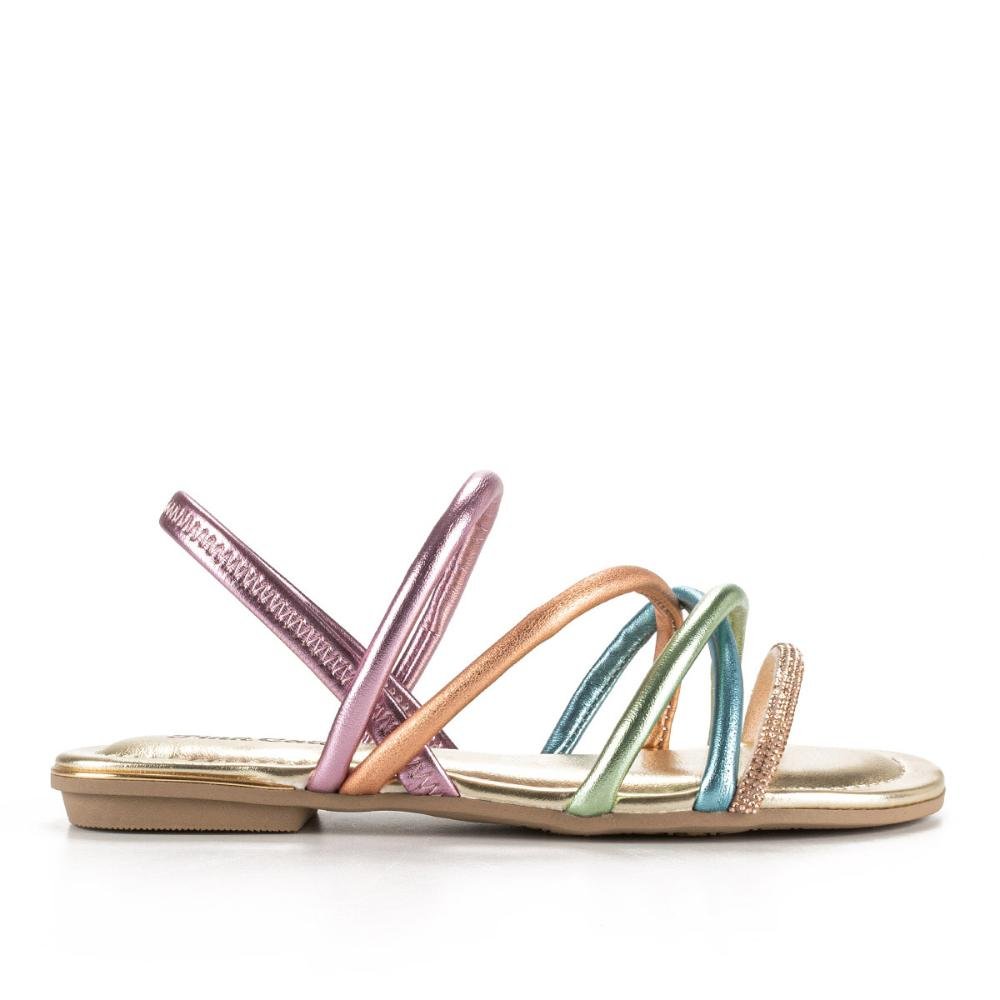 Sandália Pink Cats Infantil Rasteira