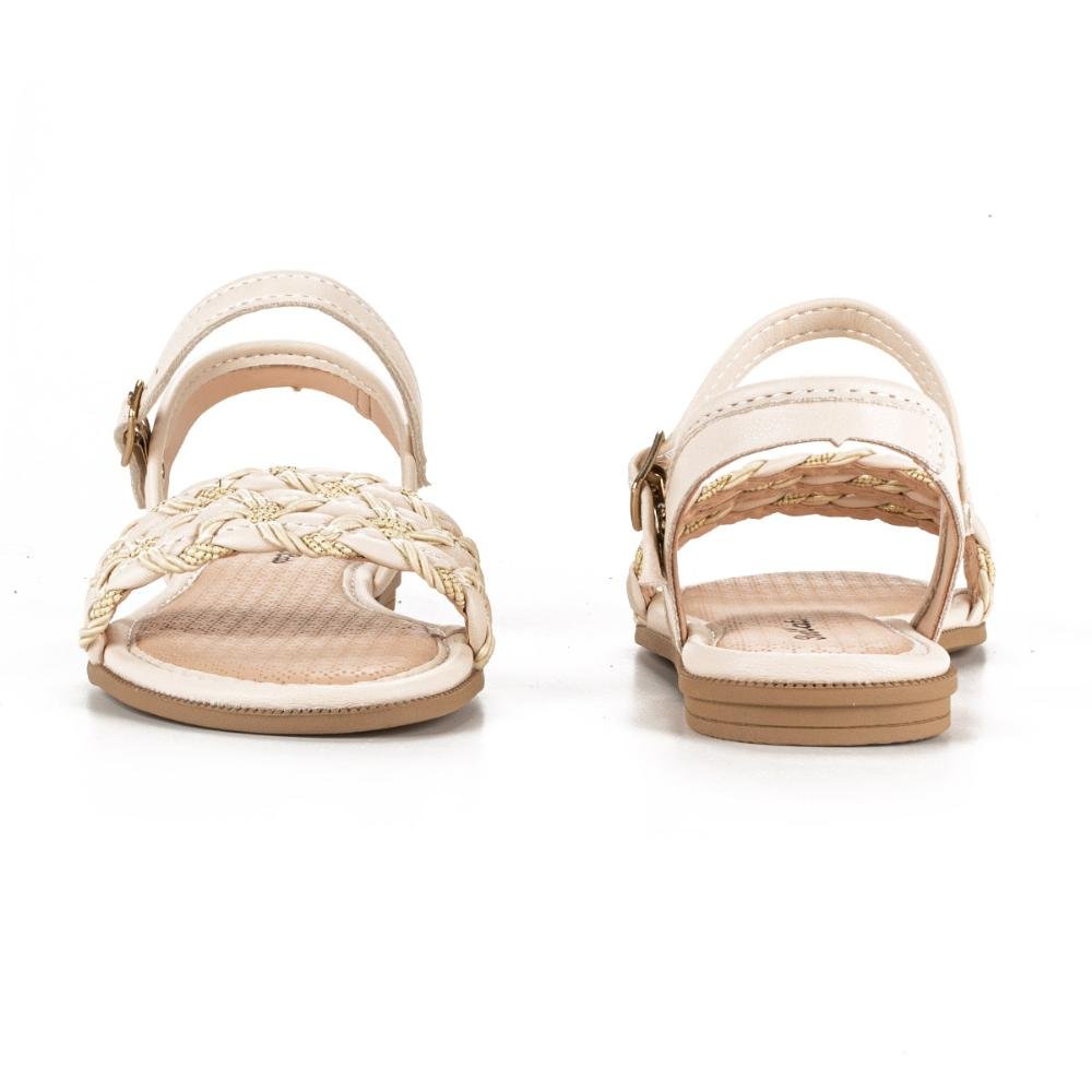 Sandália Pink Cats Infantil Rasteira Bege 3