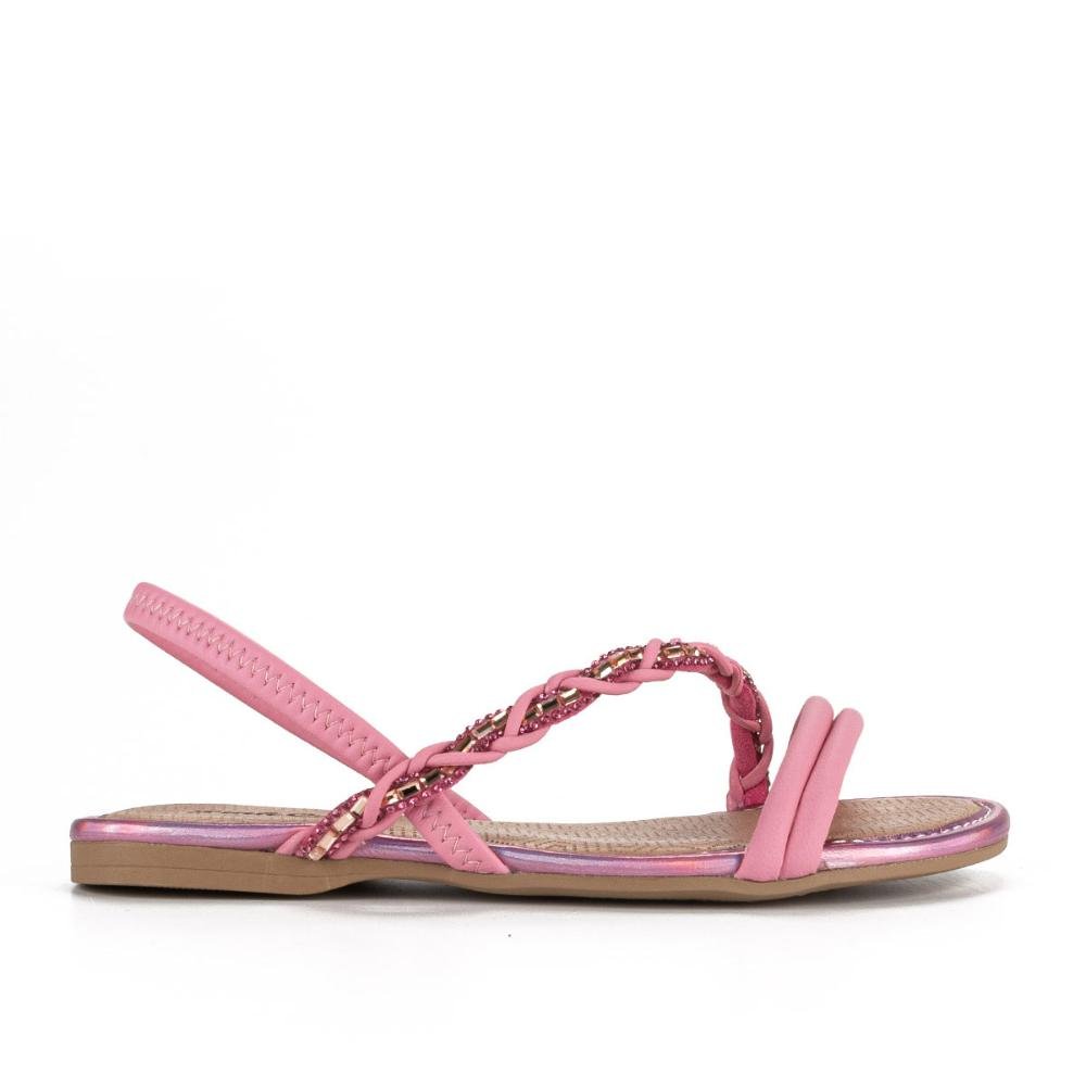 Sandália Pink Cats Infantil Rasteira