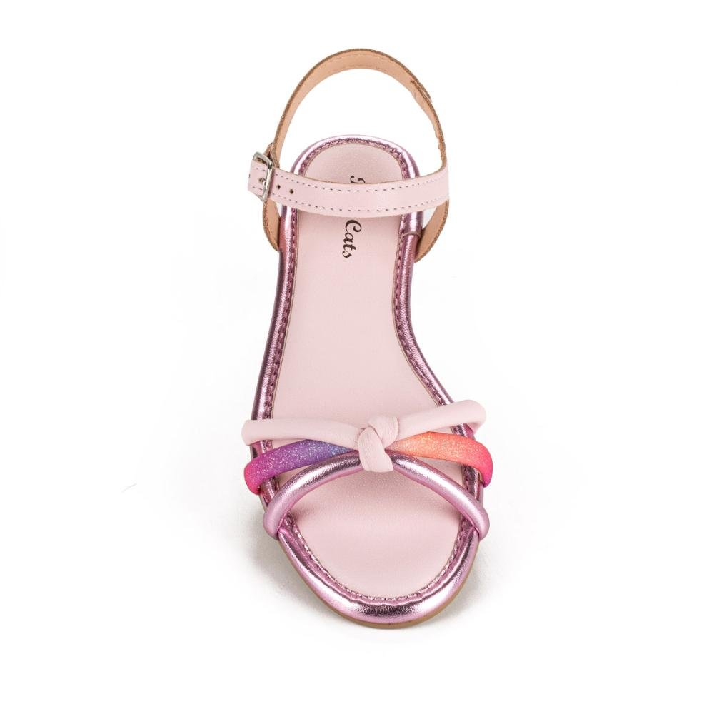 Sandália Pink Cats Infantil Rasteira Rosa 5