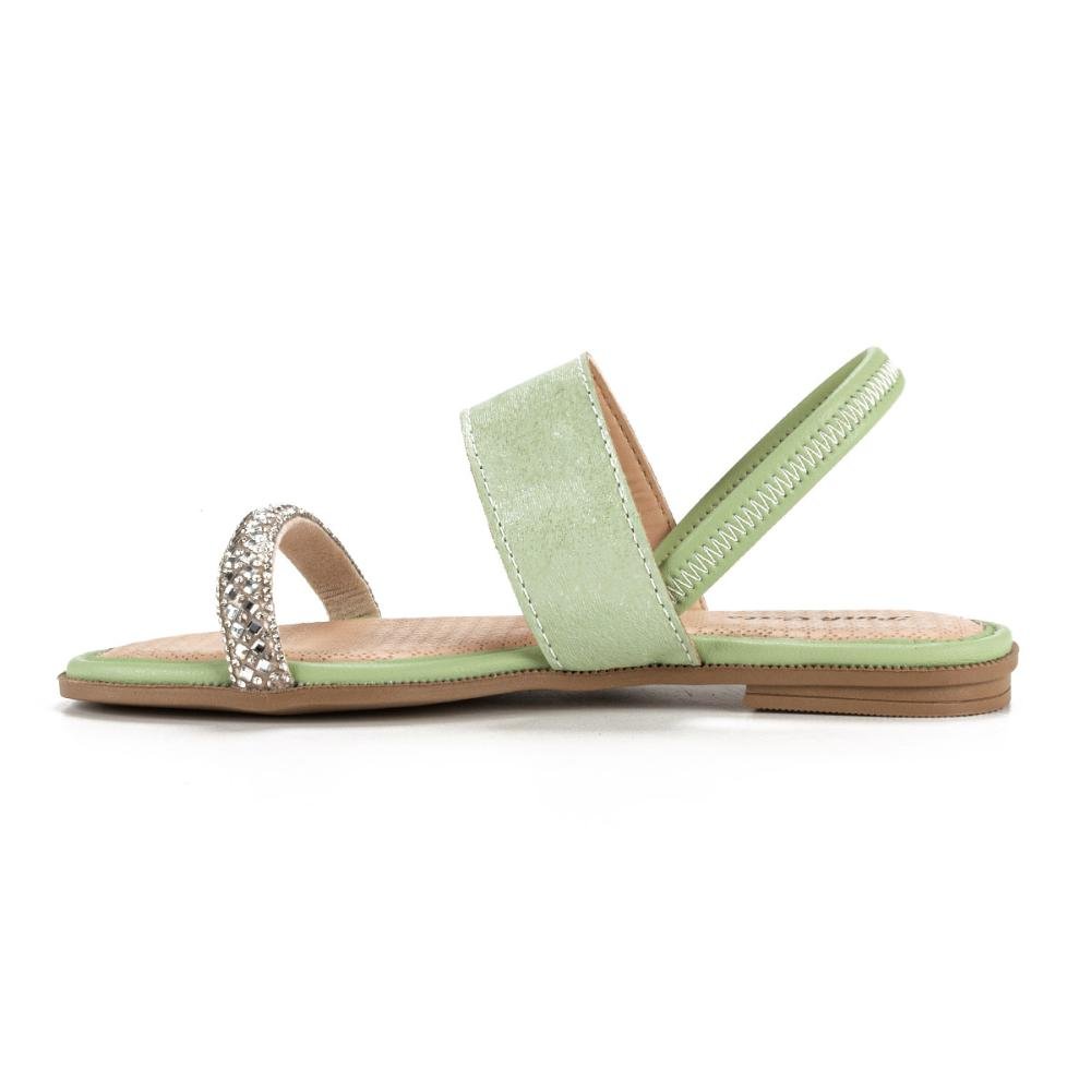 Sandália Pink Cats Infantil Rasteira Verde 2