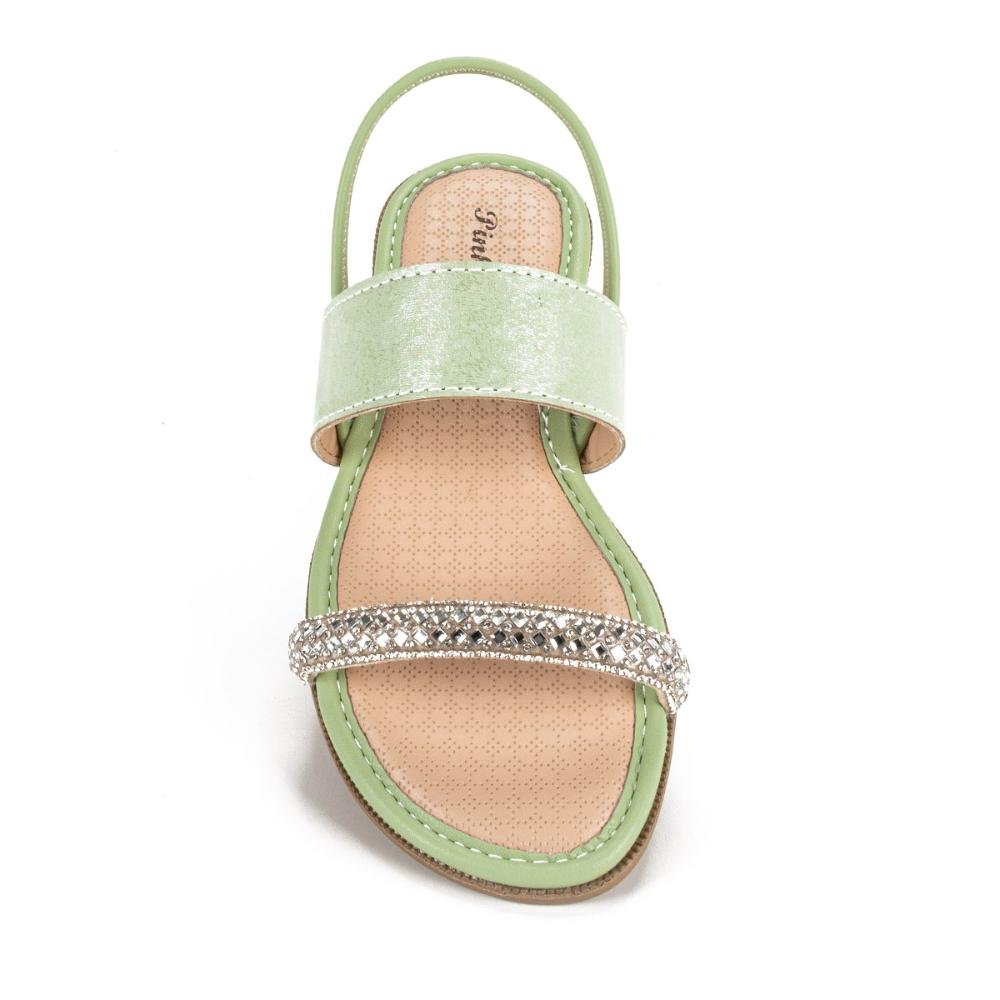 Sandália Pink Cats Infantil Rasteira Verde 5