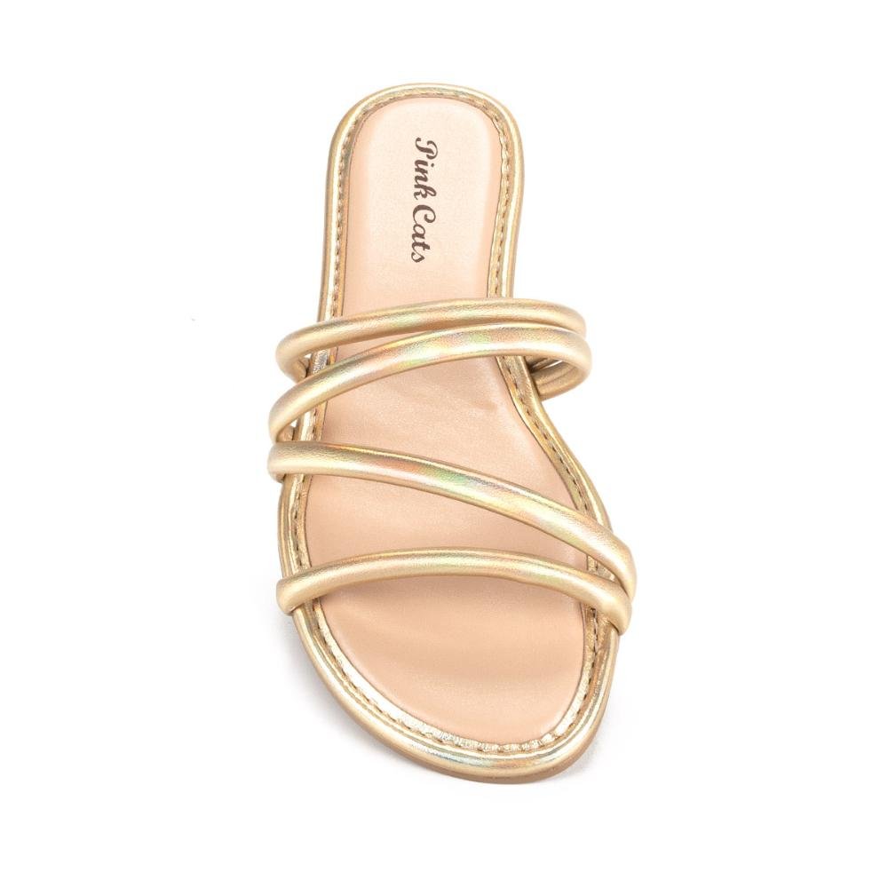 Slide Pink Cats Infantil Claro Dourado 5