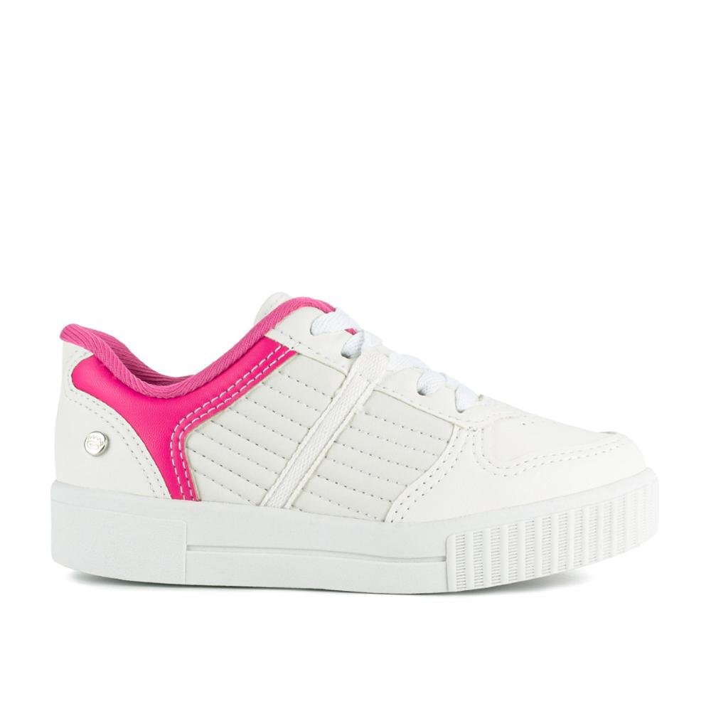 Tênis Pink Cats Infantil Casual Flatform E V3682 Branco 1