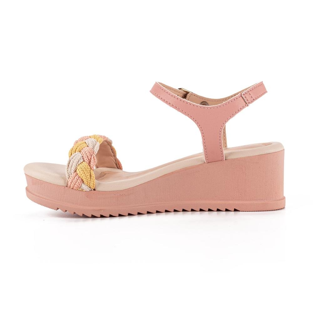 Sandália Pink Cats Infantil Anabela Rosa 2