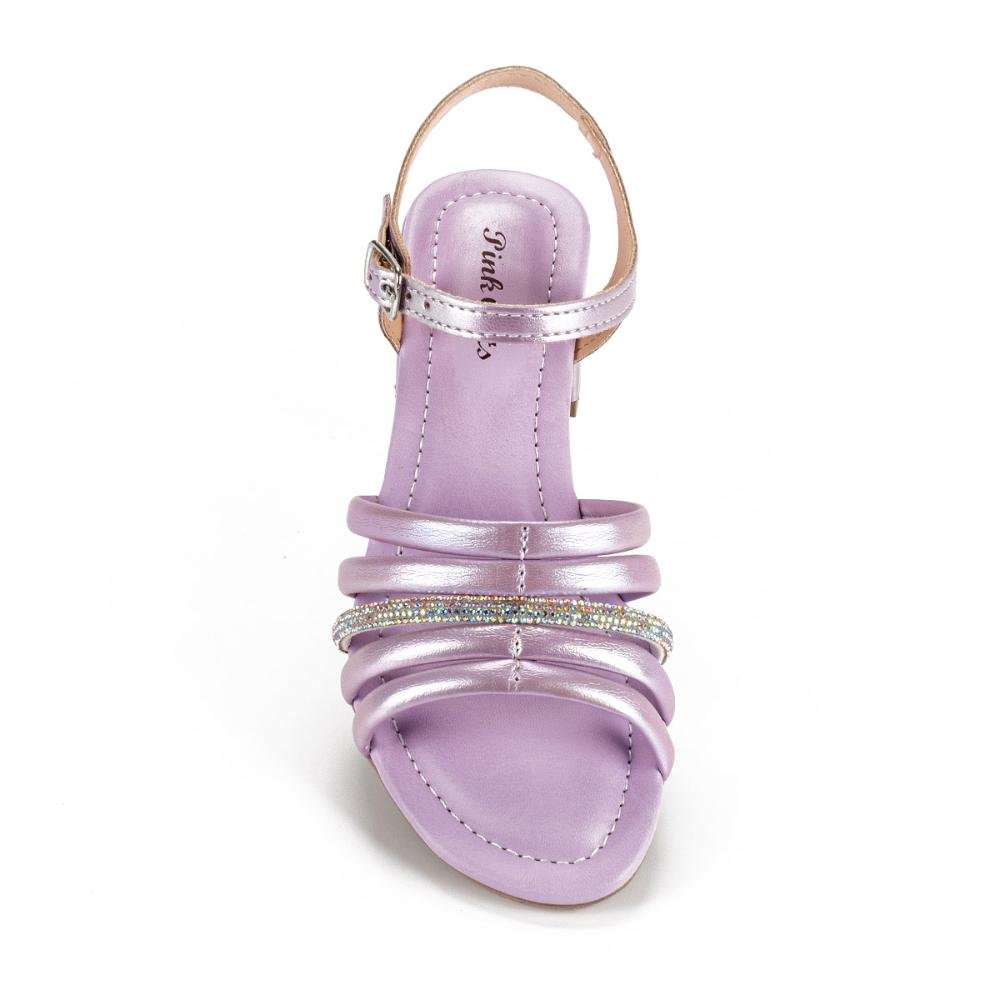 Sandália Pink Cats Infantil de Salto Bloco Roxo 3