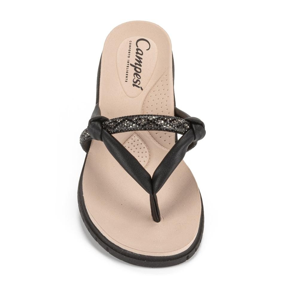 Chinelo Campesí Com Brilhos Preto 5