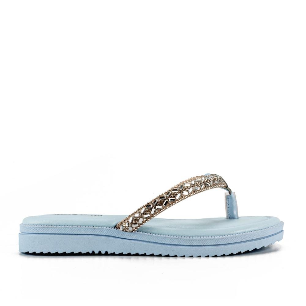 Chinelo Pink Cats Infantil Flatform Azul 1