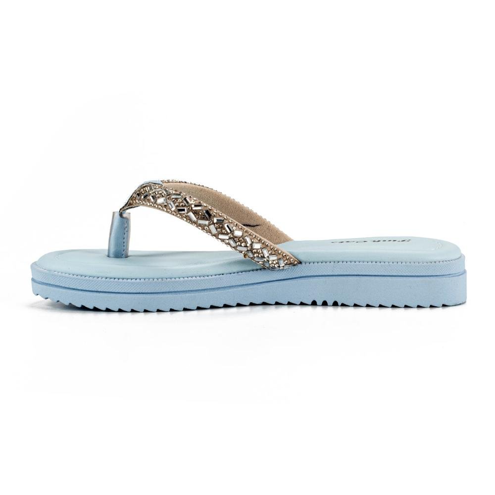 Chinelo Pink Cats Infantil Flatform Azul 2