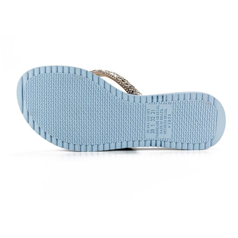 Chinelo Pink Cats Infantil Flatform Azul 4