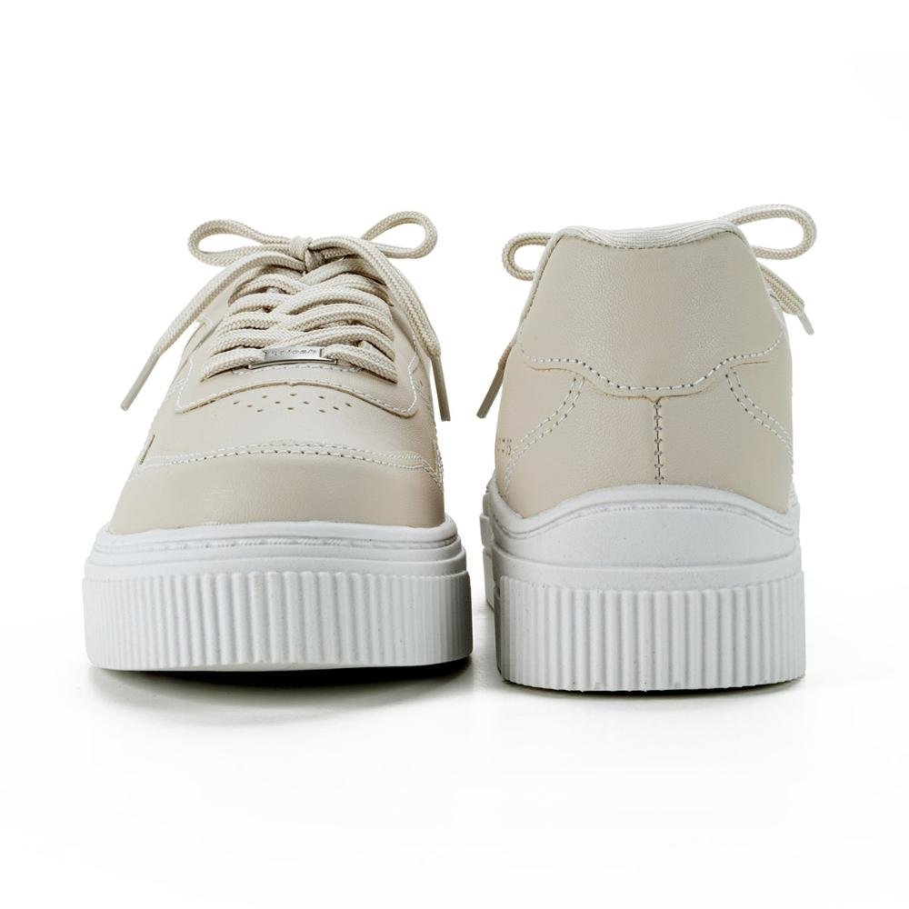 Tênis Kolosh Flatform de Couro H3404 Bege 3