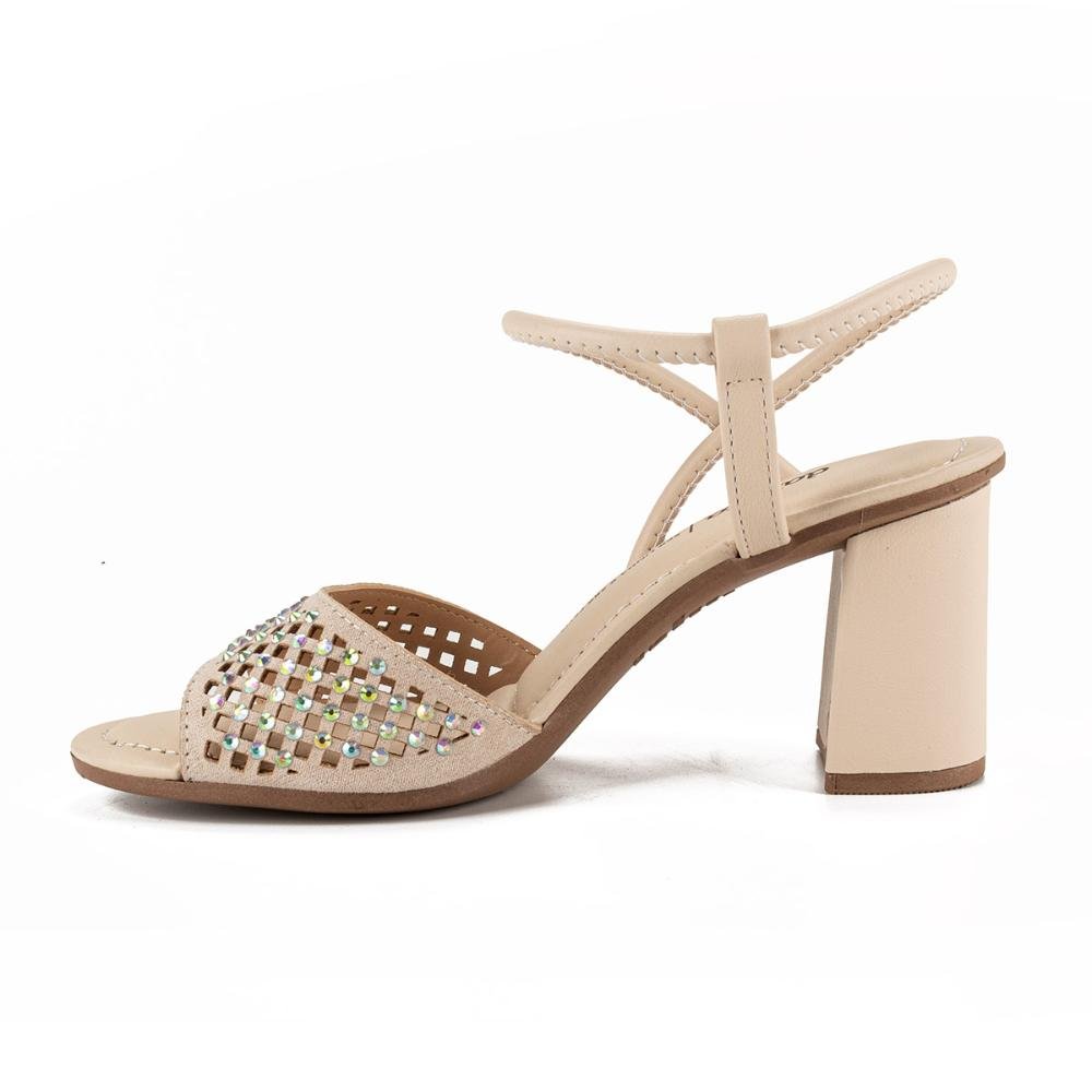 Sandália Dakota de Salto Bloco Bege 3