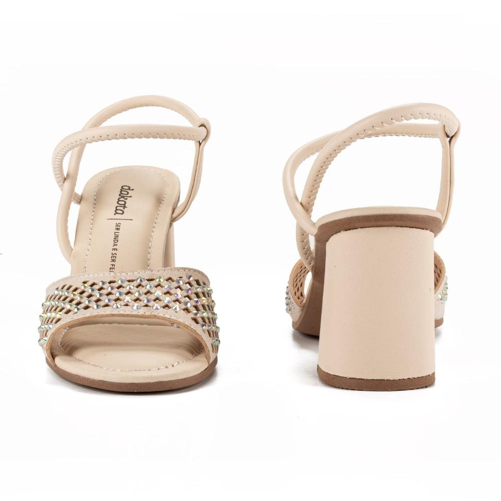 Sandália Dakota de Salto Bloco Bege 4