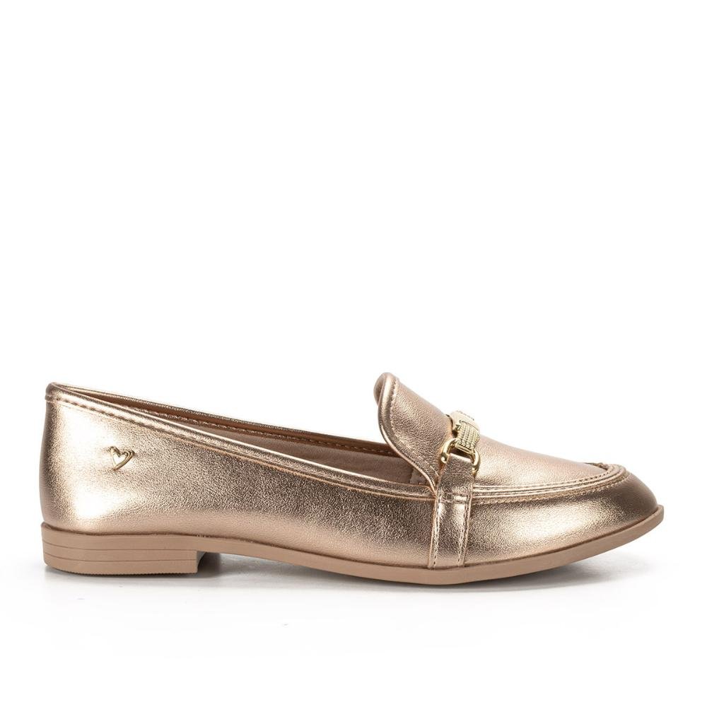 Sapato Mississipi Loafer Metalizado Dourado 1