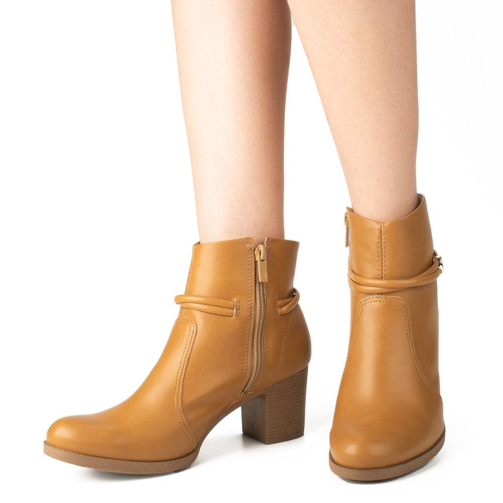 Curto Salto Grosso Bota Cano Curto Com Franja Dakota Bota Dakota