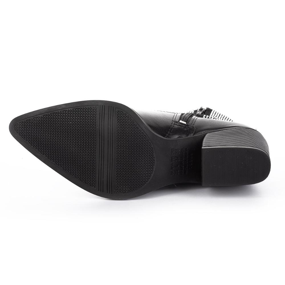 Bota Tanara Western de Salto Bloco T7763 Preto 5