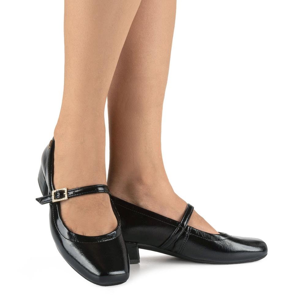 Sapato Campesí de Salto Bloco Preto 2