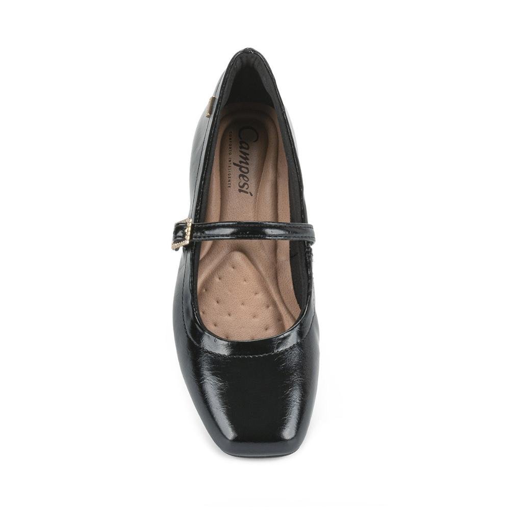 Sapato Campesí de Salto Bloco Preto 6