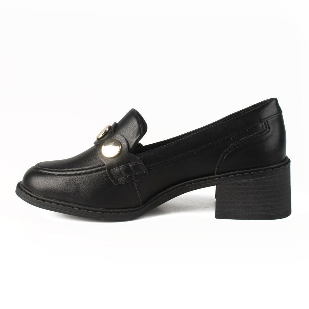 Sapato Dakota Loafer de Salto Bloco G9763 Preto 3