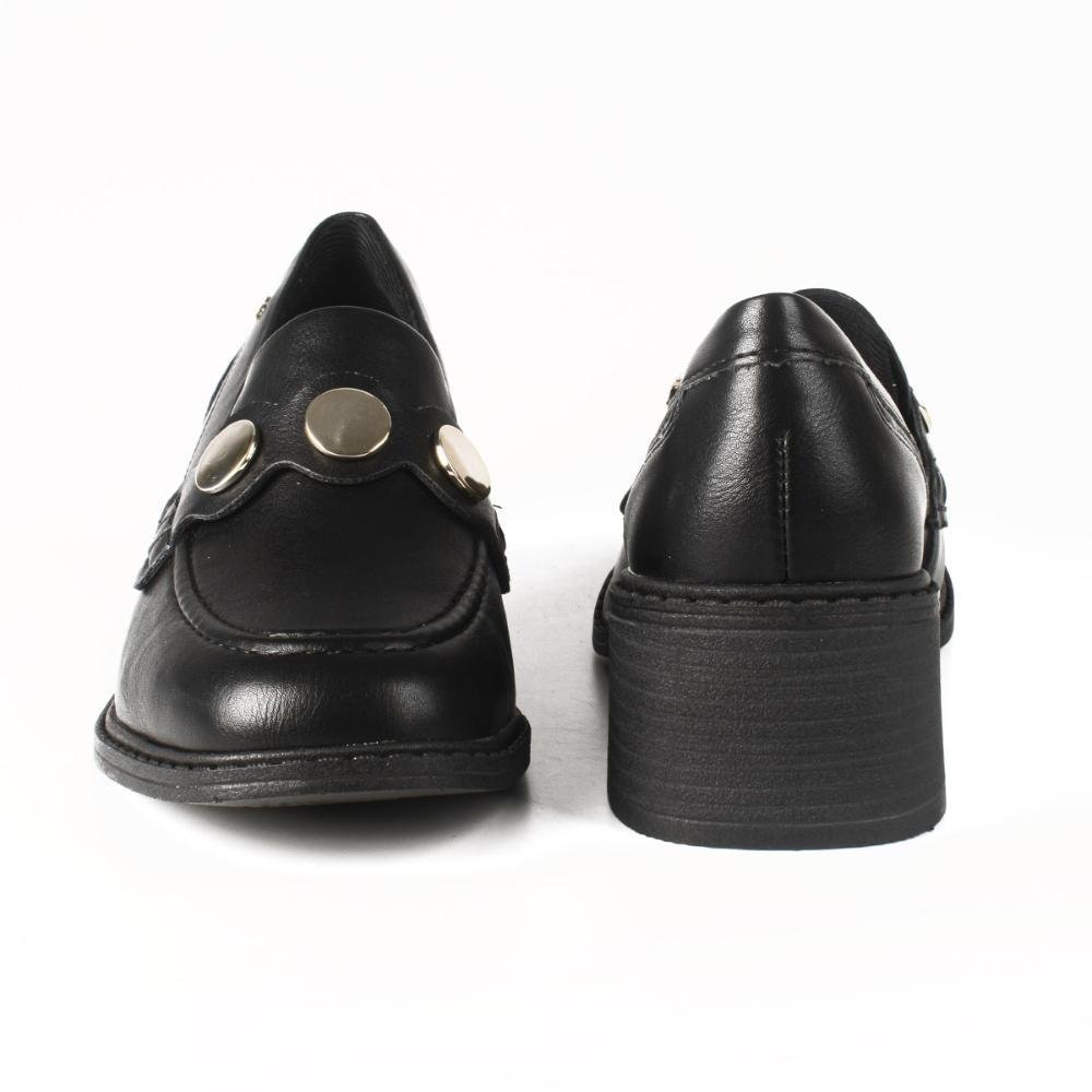 Sapato Dakota Loafer de Salto Bloco G9763 Preto 4
