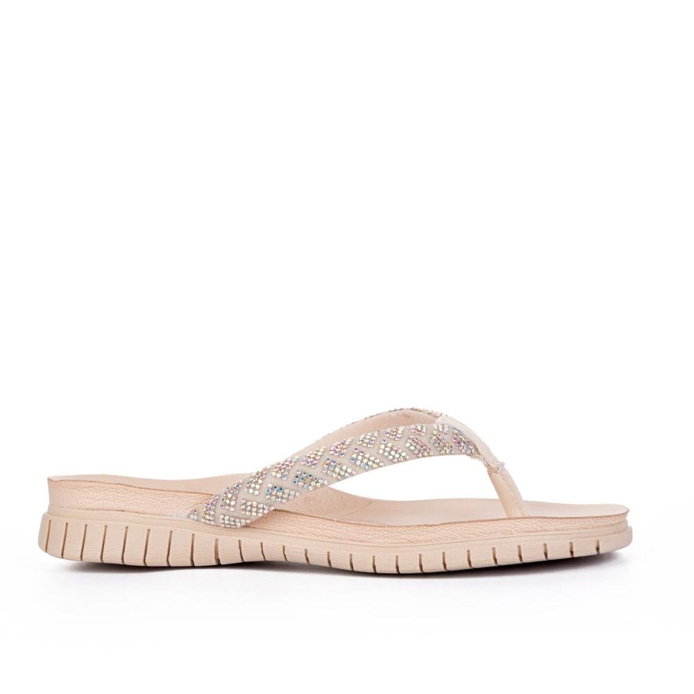 Chinelo Campesí Com Brilhos L9725 Bege 1