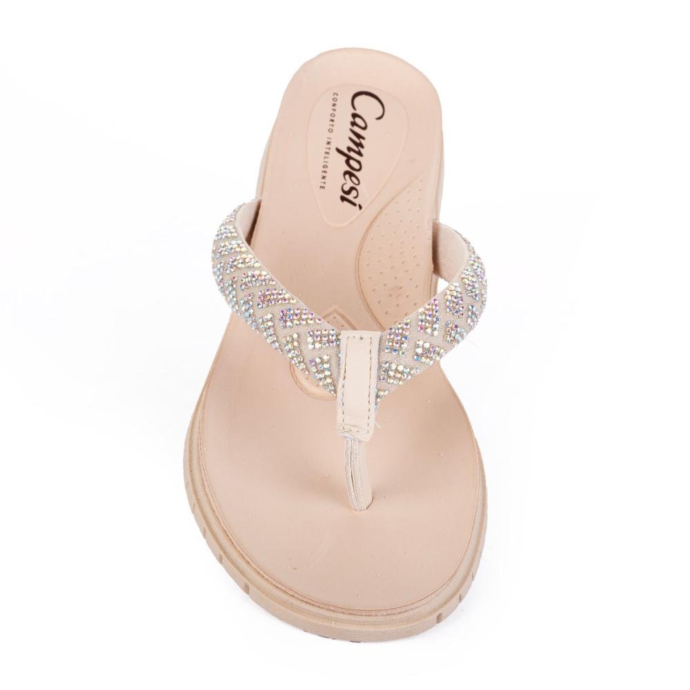 Chinelo Campesí Com Brilhos L9725 Bege 6