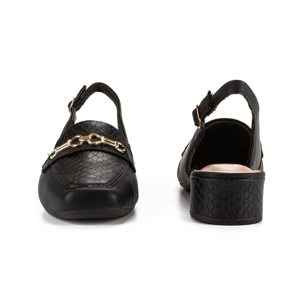 Sapato Campesí de Salto Bloco Preto 4