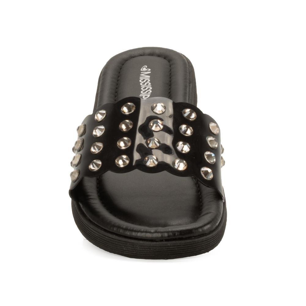 Slide Mississipi Com Brilhos Feminino MB621 Preto 5