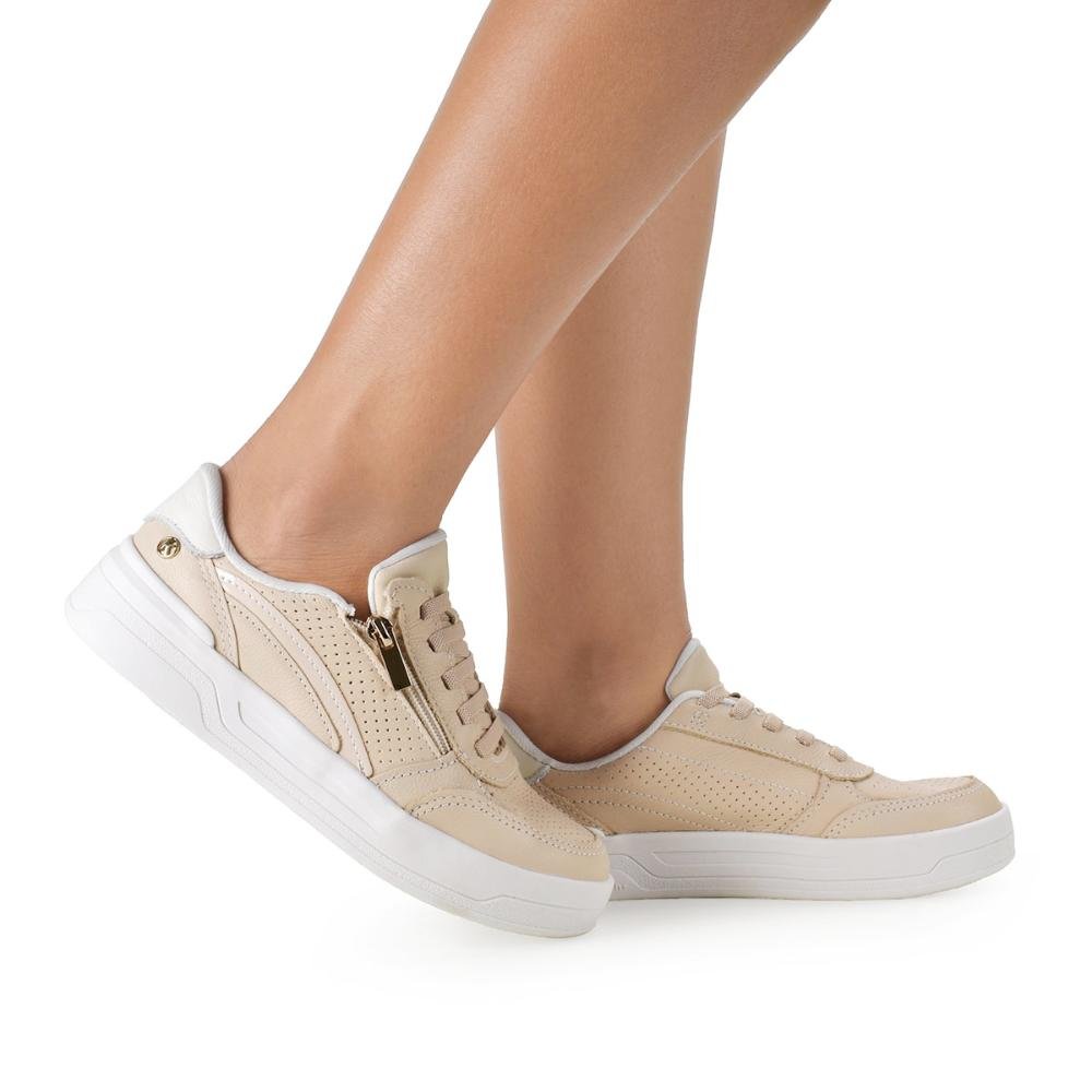 Tênis Kolosh Casual de Couro C3724 Bege 7