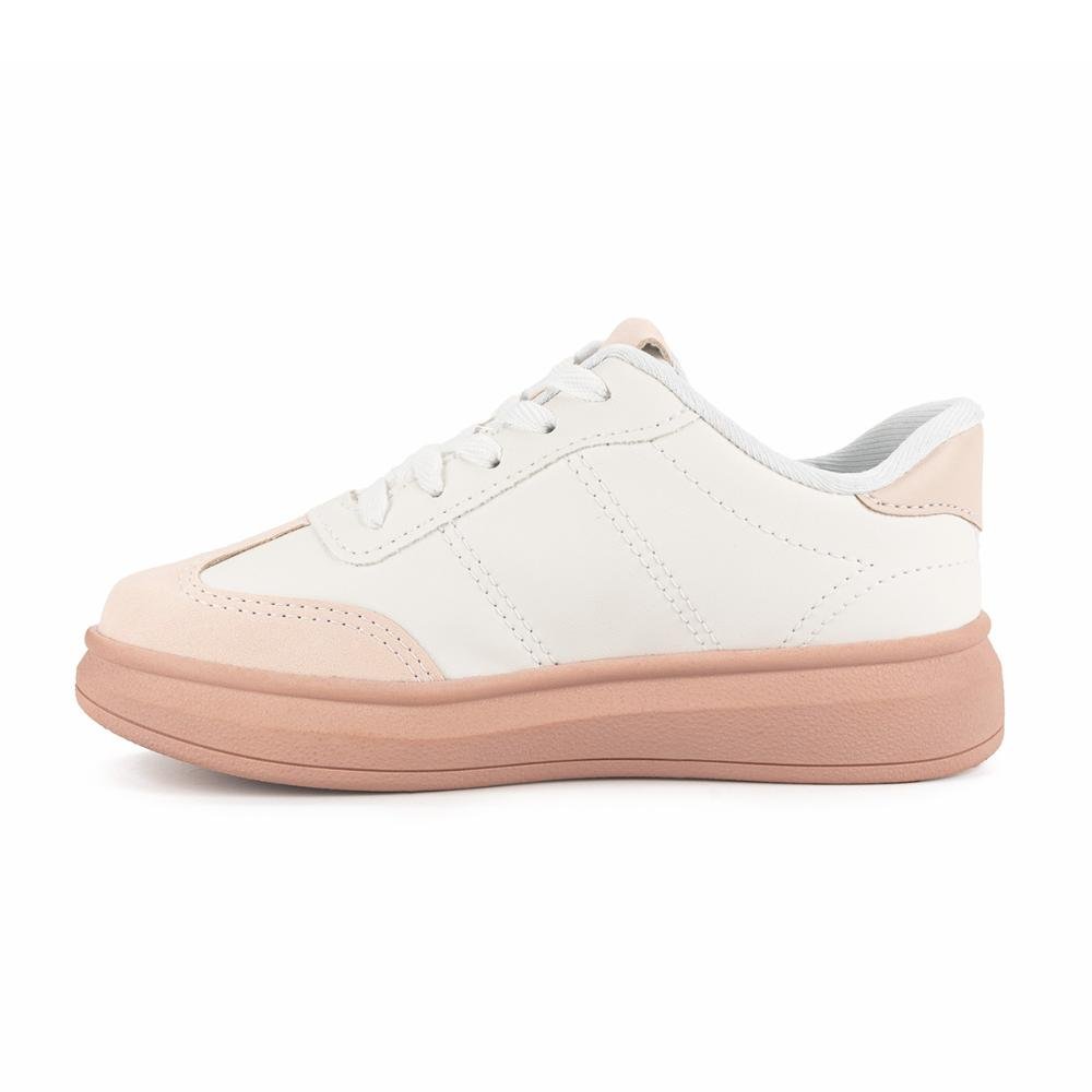 Tênis Pink Cats Infantil Casual E V4641 Branco/Rosa 2