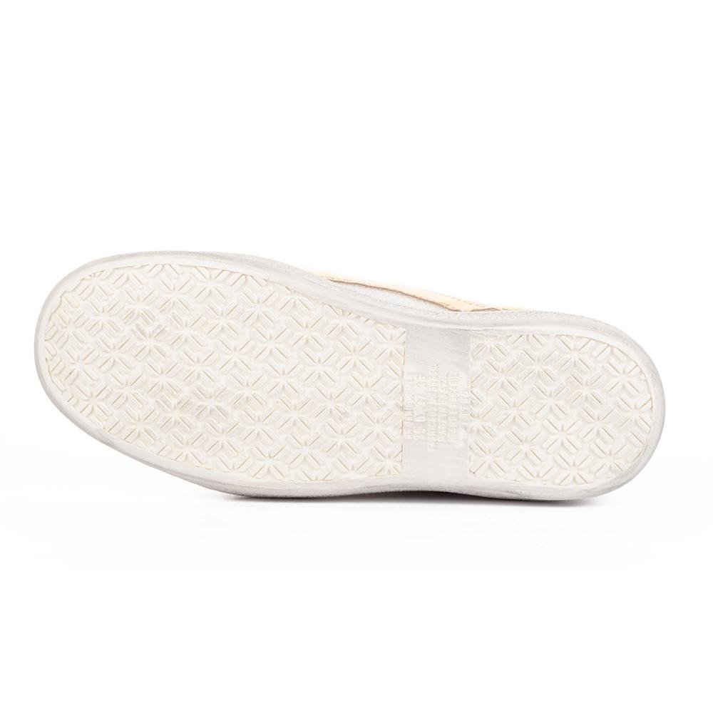 Tênis Tanara Casual Em Couro T8781 Bege 4