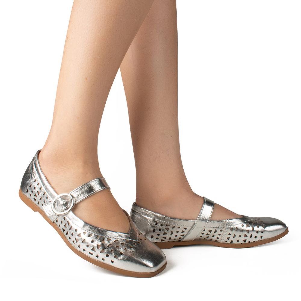 Sapatilha Dakota Metalizada DA491 Prata 2