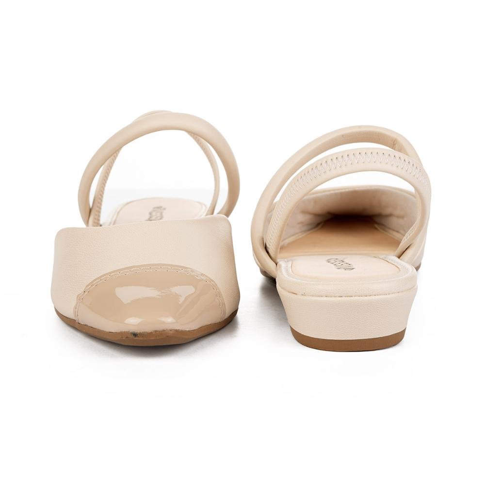 Sapato Mississipi de Salto Baixo MC172 Bege 3