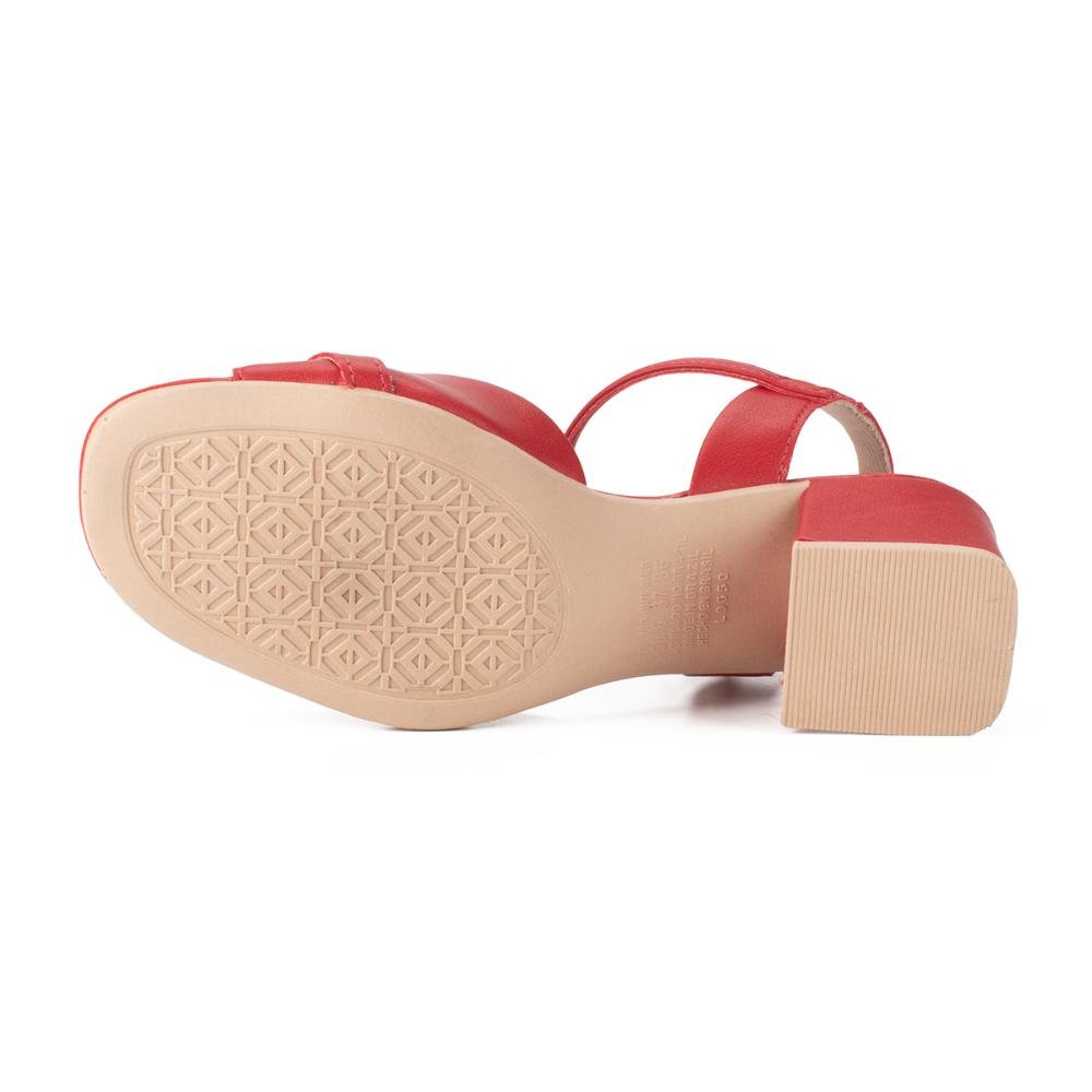 Sandália Campesí de Salto Bloco CP303 Vermelho 5