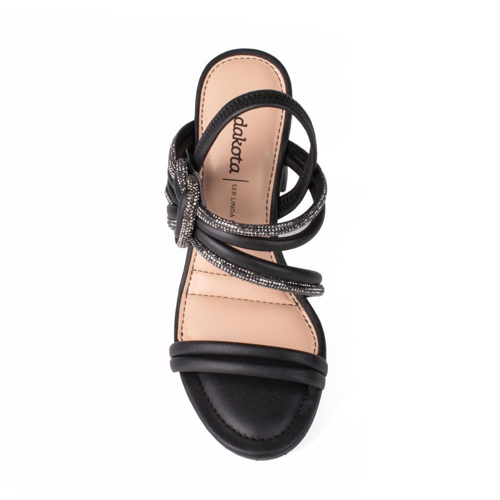 Sandália Dakota de Salto Bloco Y7891 Preto 6