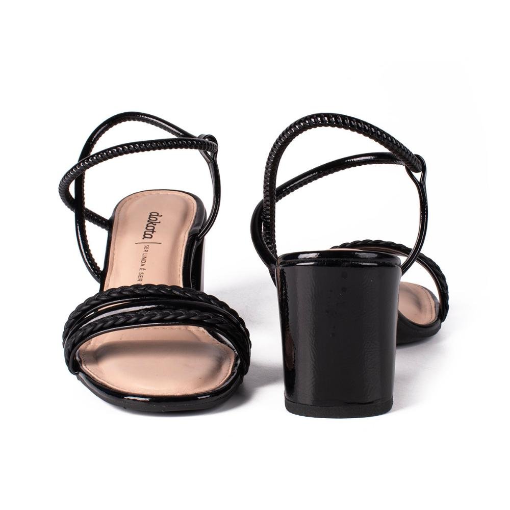 Sandália Dakota de Salto Bloco Y8431 Preto 5