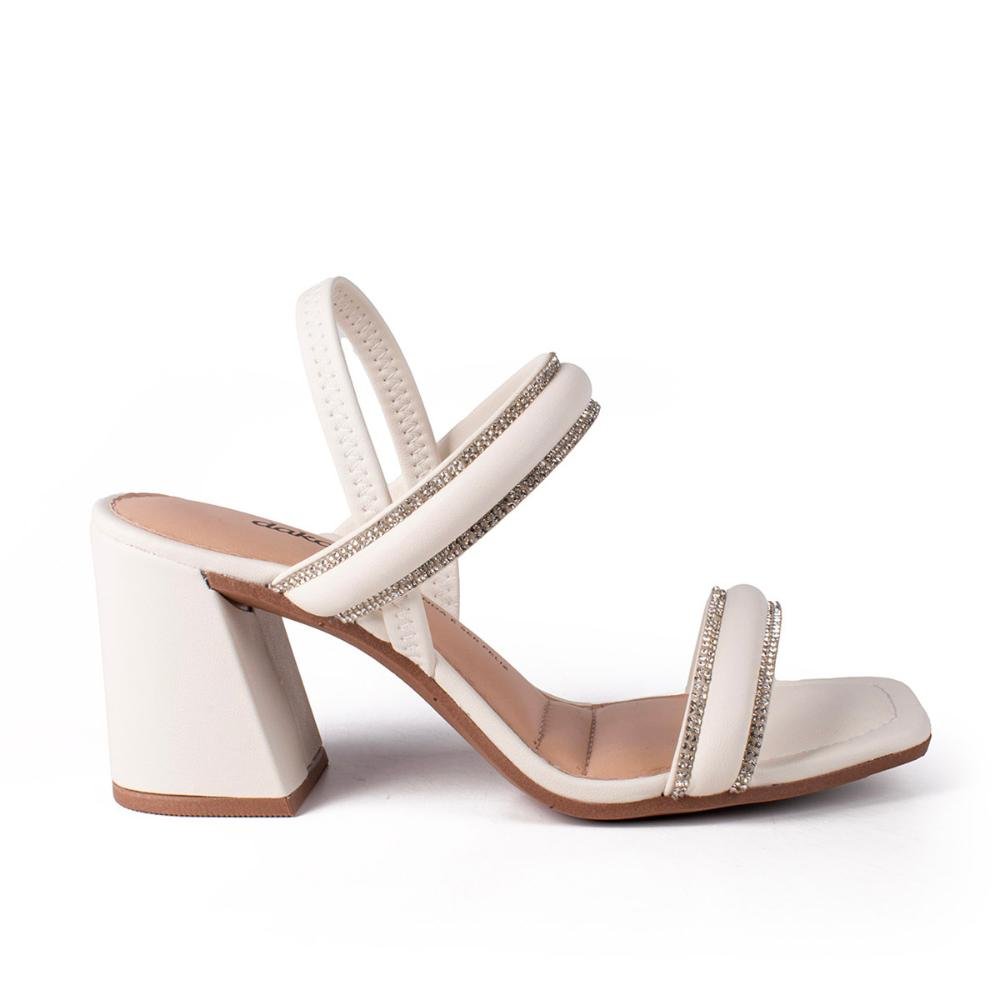 Sandália Dakota de Salto Bloco Feminina Y8361 Off White 1