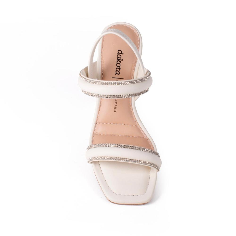 Sandália Dakota de Salto Bloco Feminina Y8361 Off White 6